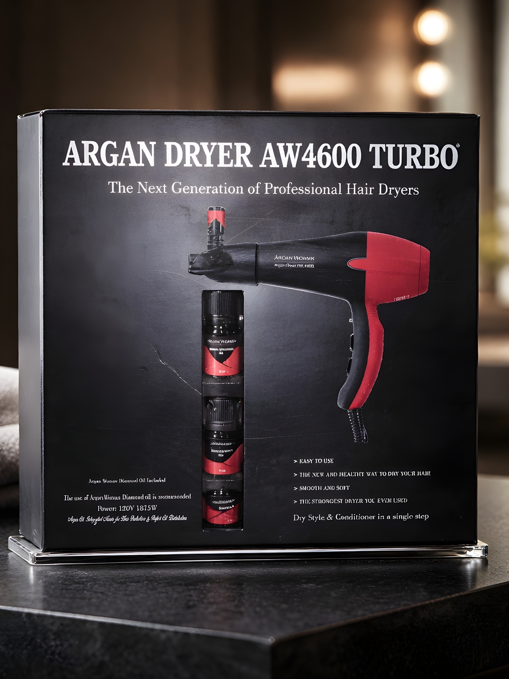 Argan Dryer AW4600 Turbo Professional Red Hair Dryer/new/open Box/Never Used
